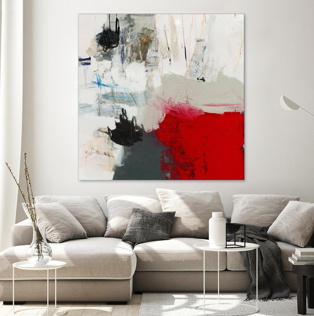 The Mountain Comes To You by Brent Foreman on GIANT ART - whites & creams abstract gray