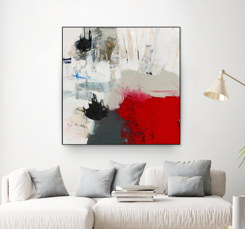 The Mountain Comes To You by Brent Foreman on GIANT ART - whites & creams abstract gray