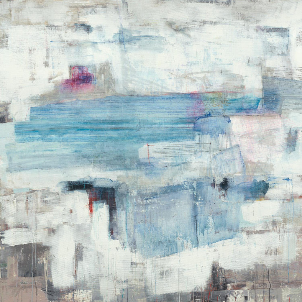 Continuer la narration par Brent Foreman sur GIANT ART - blancs et crèmes, bleu abstrait