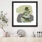 Green Cairns III by Ruth Fromstein on GIANT ART - greens organic shapes