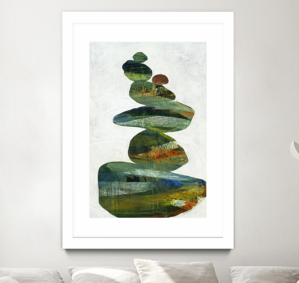 Balancing Act I by Ruth Fromstein on GIANT ART - greens organic shapes