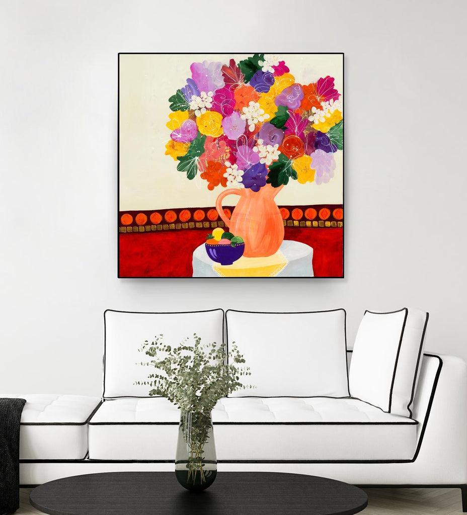 Taking In The Love by Ruth Fromstein on GIANT ART - oranges floral bouquet