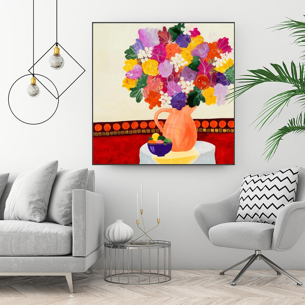 Taking In The Love by Ruth Fromstein on GIANT ART - oranges floral bouquet