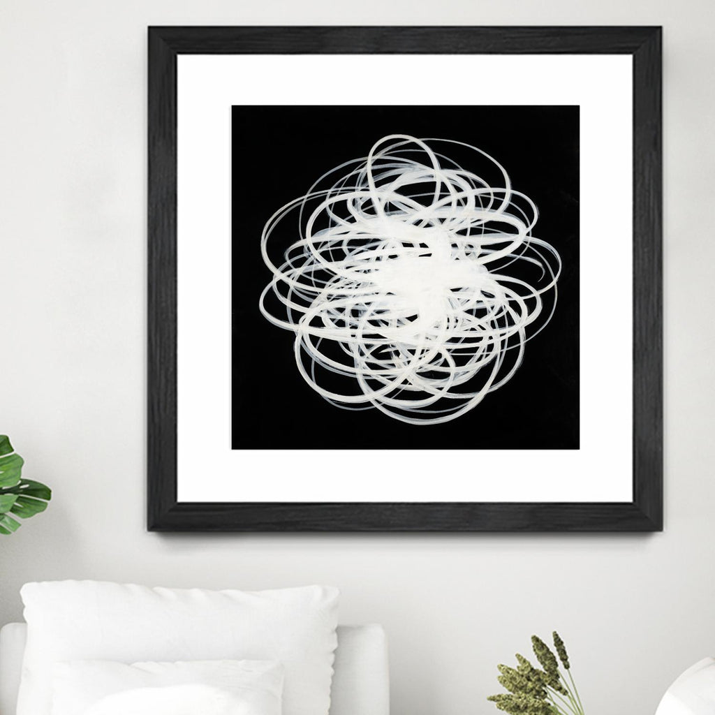 Scribbles I by KC Haxton on GIANT ART - black abstract