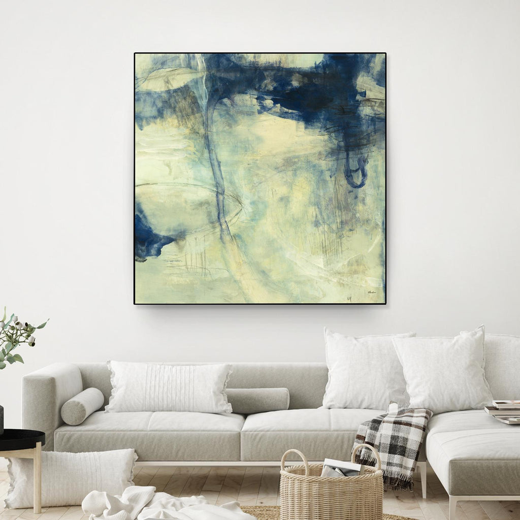 Blue Daze I by Randy Hibberd on GIANT ART - beige abstract