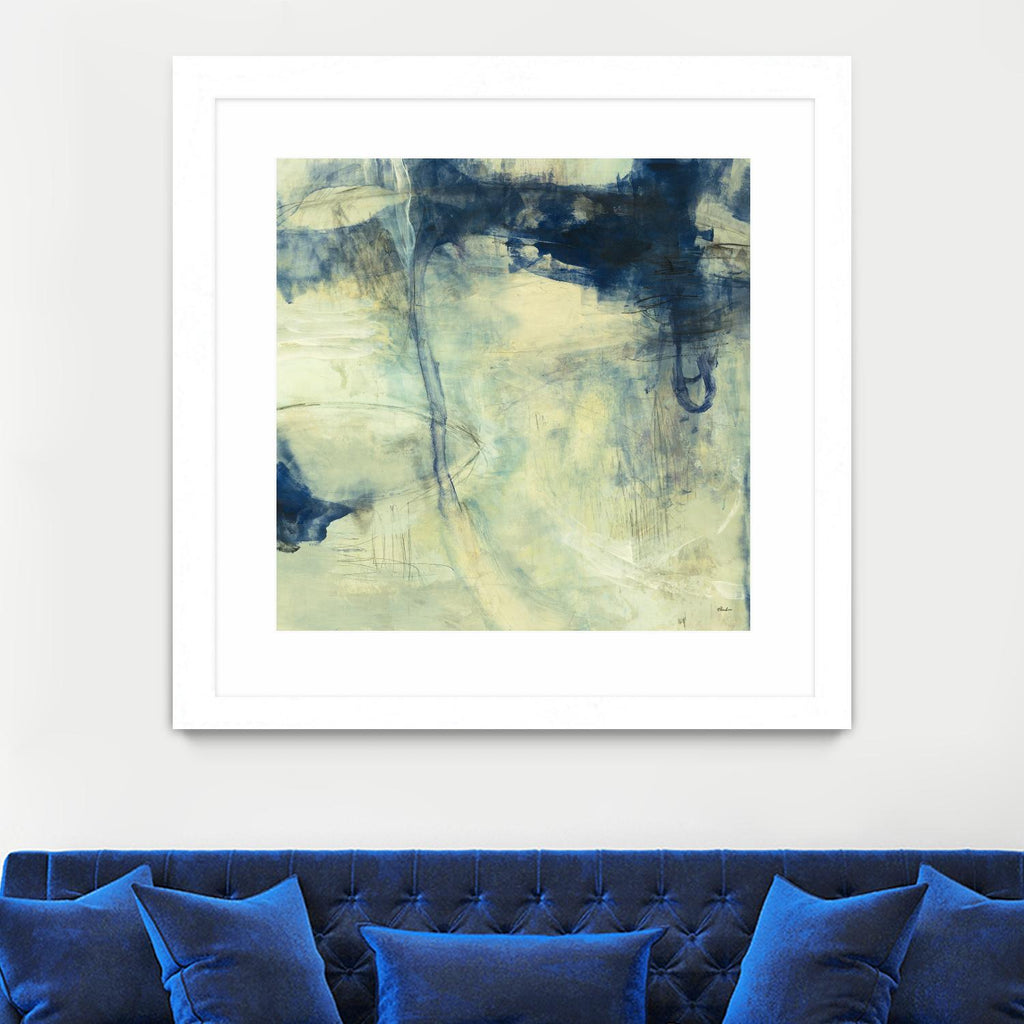 Blue Daze I by Randy Hibberd on GIANT ART - beige abstract