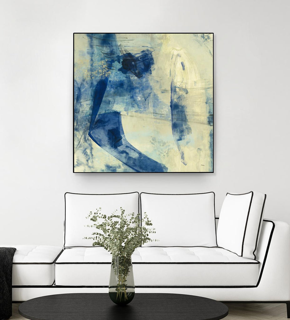 Blue Daze II de Randy Hibberd sur GIANT ART - abstrait beige