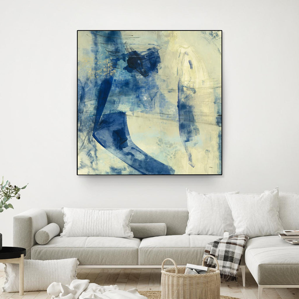 Blue Daze II de Randy Hibberd sur GIANT ART - abstrait beige