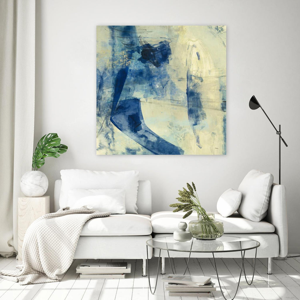 Blue Daze II by Randy Hibberd on GIANT ART - beige abstract