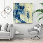 Blue Daze II by Randy Hibberd on GIANT ART - beige abstract