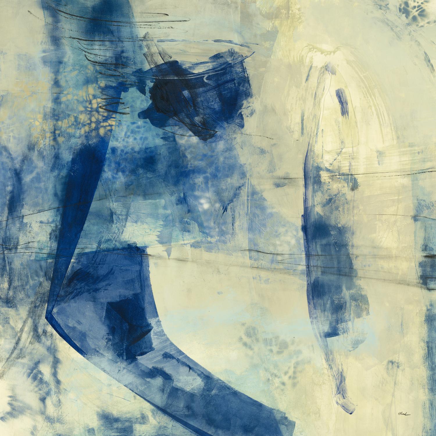 Blue Daze II de Randy Hibberd sur GIANT ART - abstrait beige