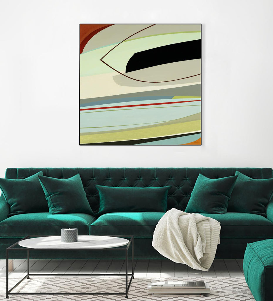Layered Sounds II by Randy Hibberd on GIANT ART - green abstract