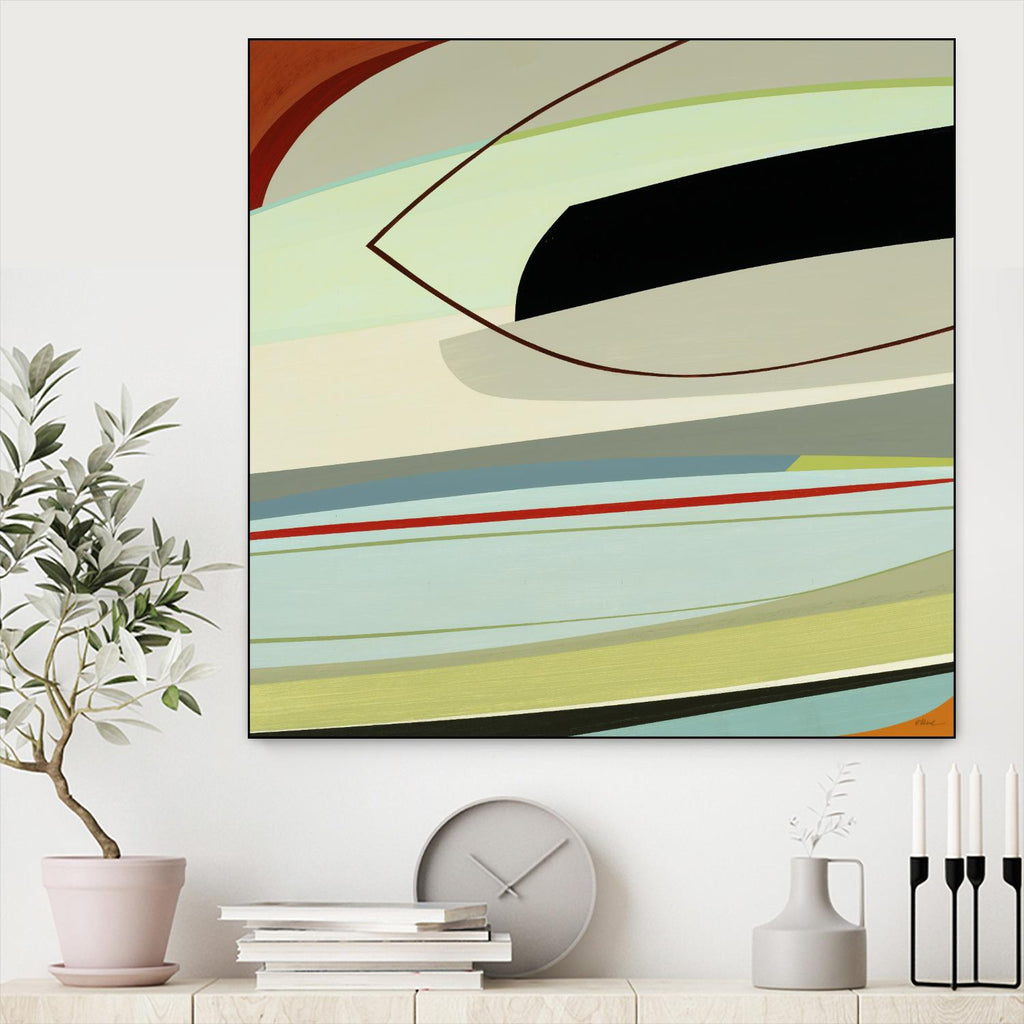 Layered Sounds II by Randy Hibberd on GIANT ART - green abstract