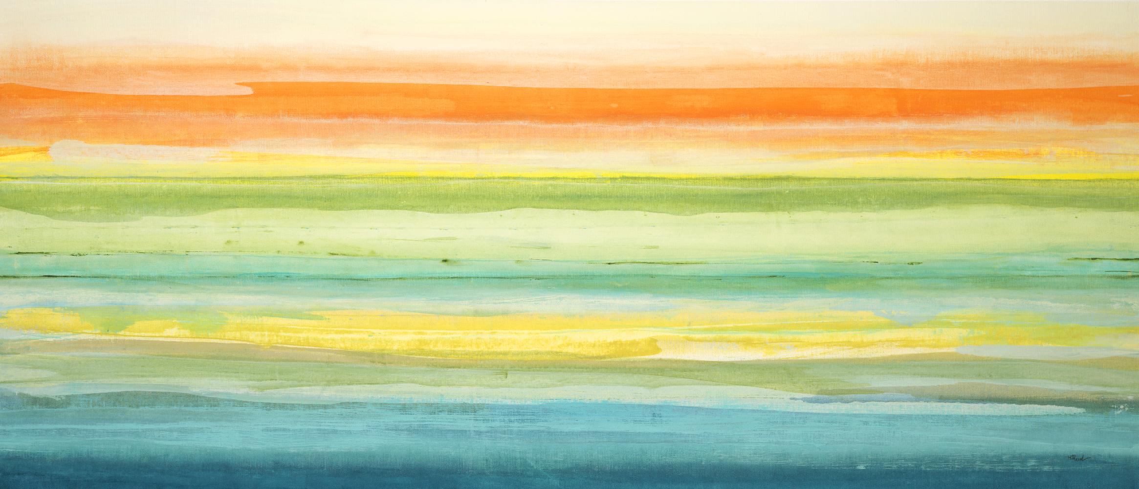 Vue du coucher de soleil par Randy Hibberd sur GIANT ART - abstrait bleu