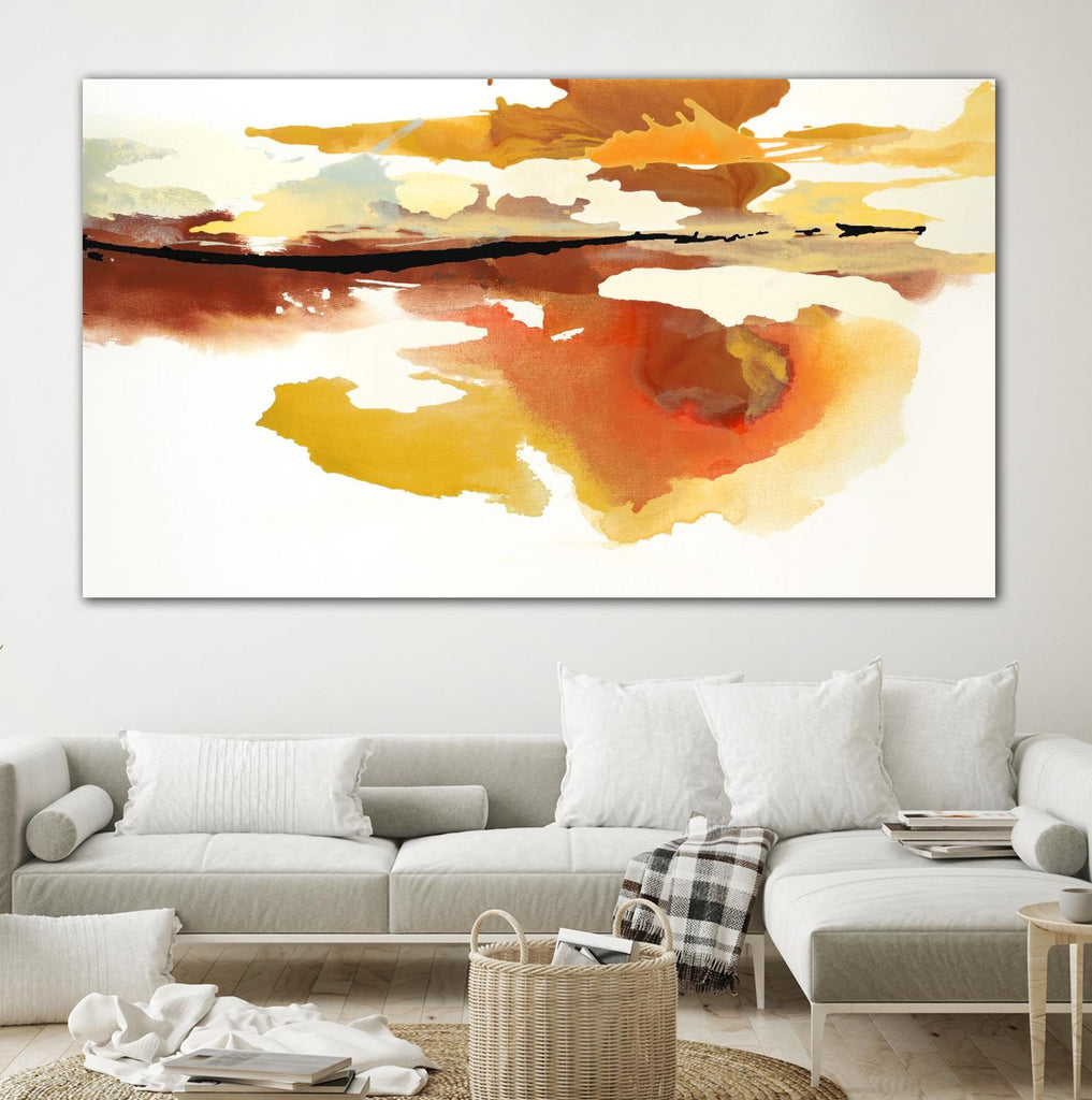 Scenery II by Randy Hibberd on GIANT ART - oranges, yellows fluid abstracts
