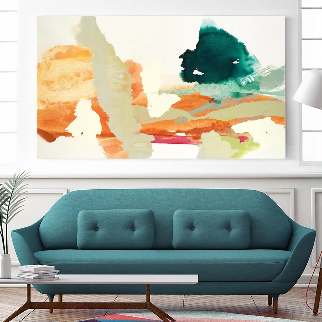 Warm Waves by Randy Hibberd on GIANT ART - turquoise abstract