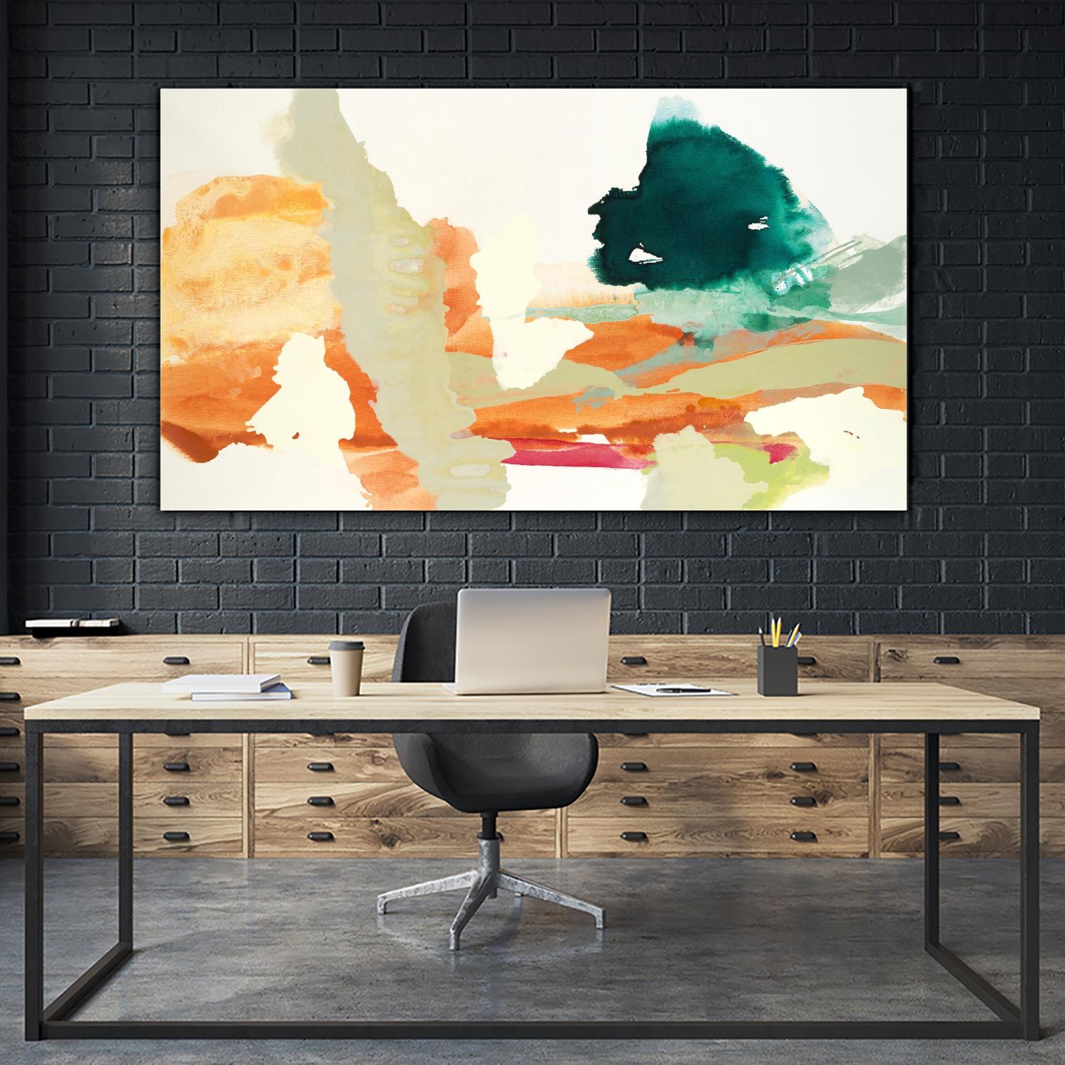 Warm Waves by Randy Hibberd on GIANT ART - turquoise abstract