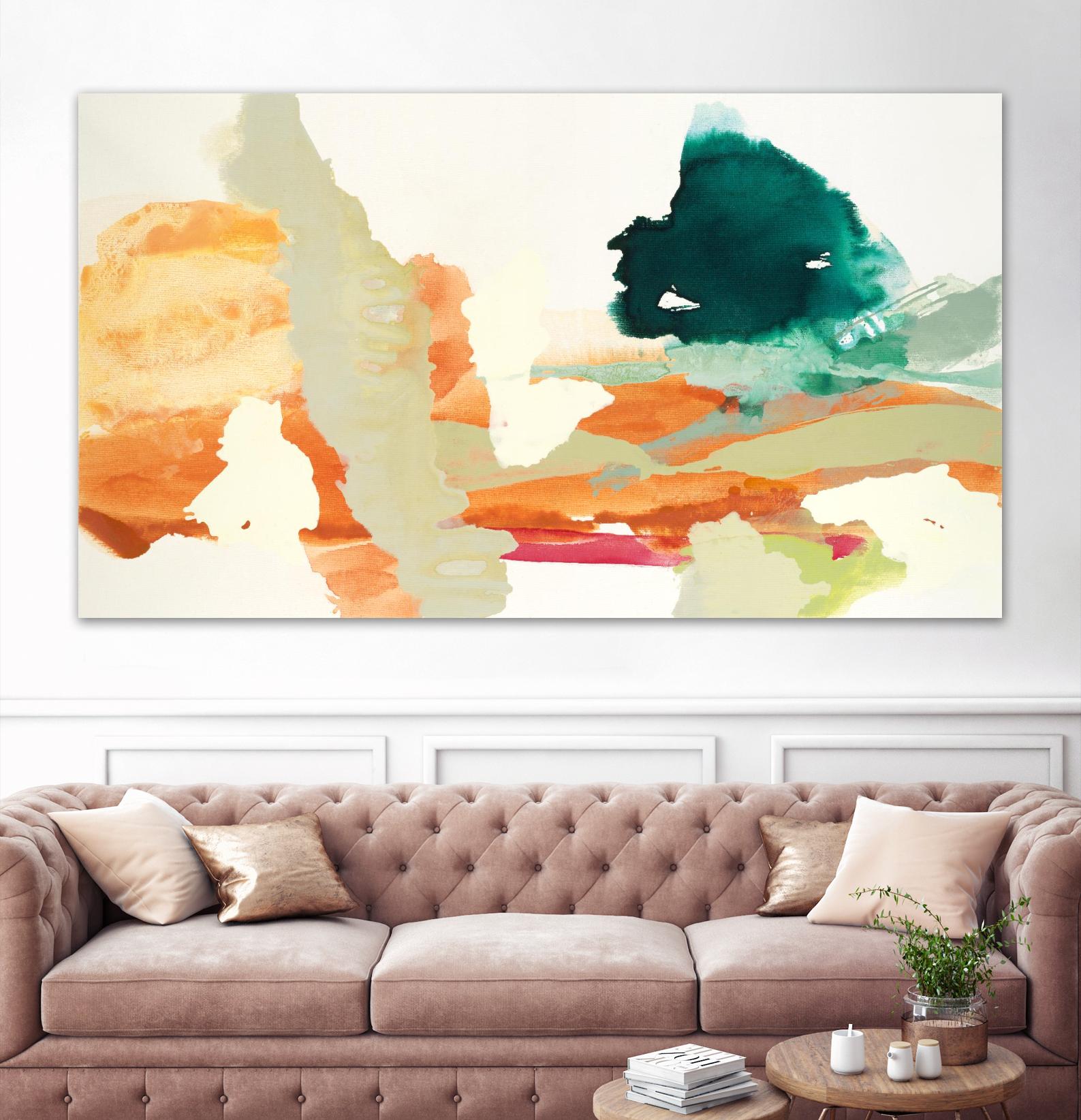 Warm Waves by Randy Hibberd on GIANT ART - turquoise abstract