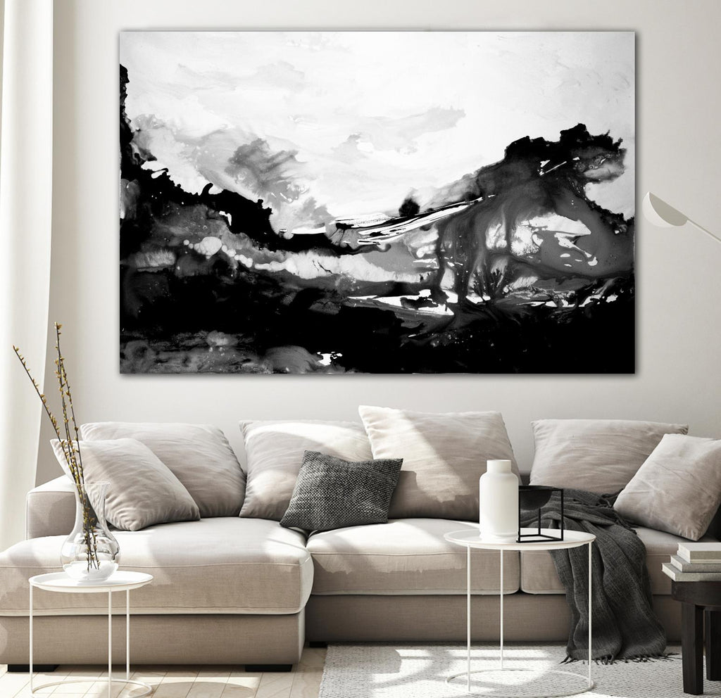 Blu Scenery V2 by Randy Hibberd on GIANT ART - white abstract
