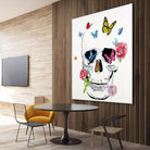 Butterfly Flower Skull by Randy Hibberd on GIANT ART - pink contemporary