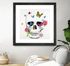 Butterfly Flower Skull by Randy Hibberd on GIANT ART - pink contemporary