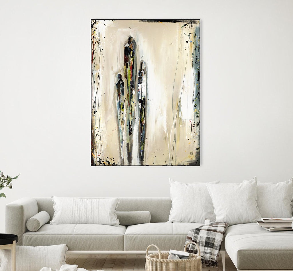 Imprint-Trio by Kelsey Hochstatter on GIANT ART - grey abstract