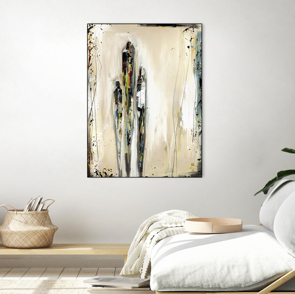 Imprint-Trio by Kelsey Hochstatter on GIANT ART - grey abstract