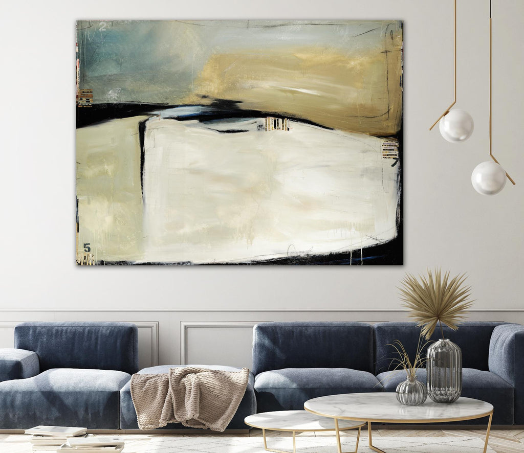 Five-to-Seven by Kelsey Hochstatter on GIANT ART - beige abstract