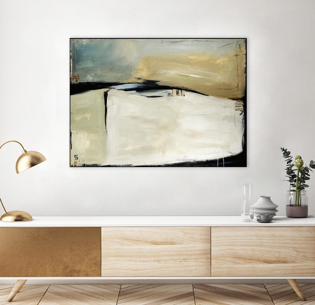 Five-to-Seven by Kelsey Hochstatter on GIANT ART - beige abstract