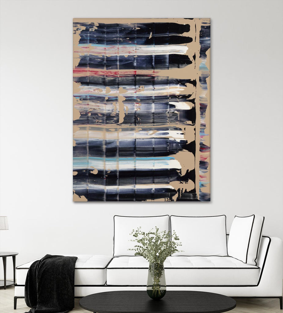 Light Blue, Red, Black by Jeff Iorillo on GIANT ART - black abstract