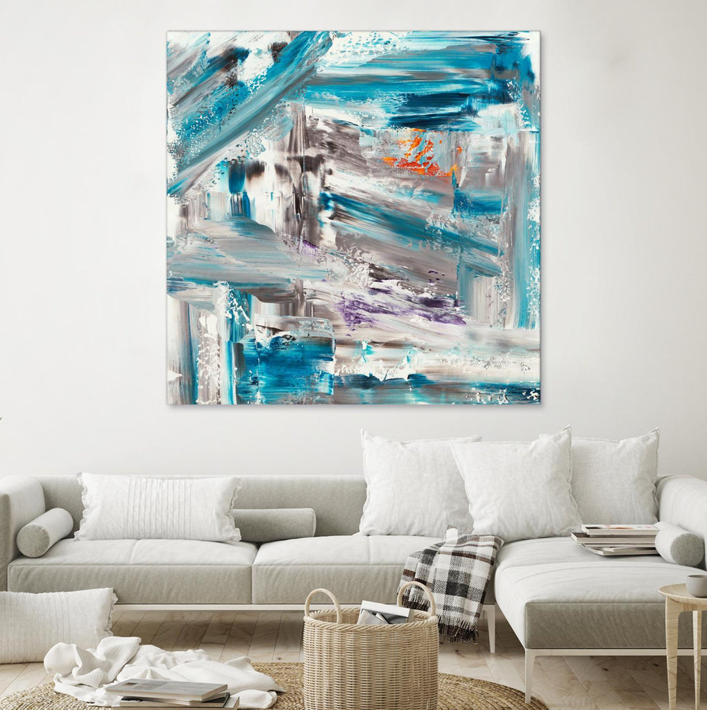 UNTIL THE VERY LAST SECOND by JEFF IORILLO on GIANT ART - blue abstract abstract