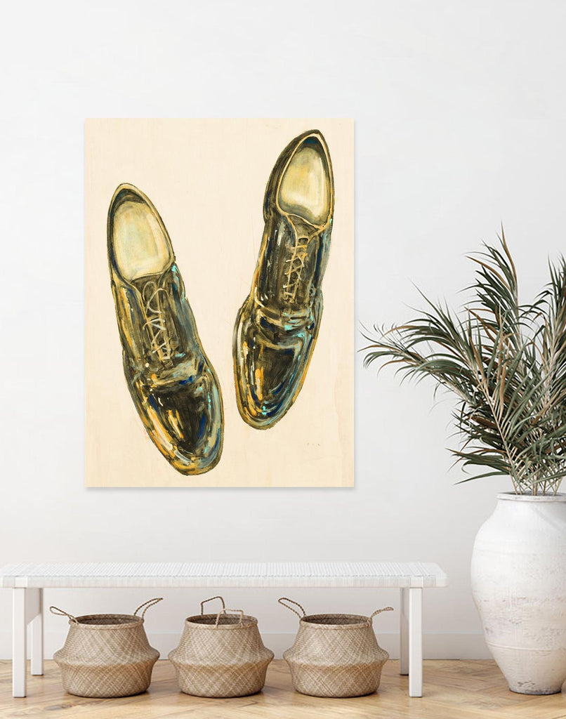 The Shoe Fits I by Peter Kuttner on GIANT ART - browns, yellows fashion
