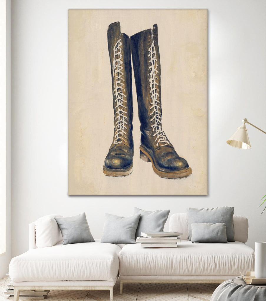 The Shoe Fits III V2 par Peter Kuttner sur GIANT ART - jaunes, bruns mode