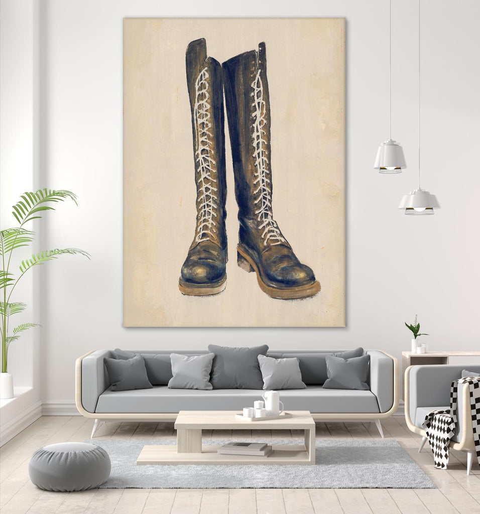 The Shoe Fits III V2 by Peter Kuttner on GIANT ART - yellows, browns fashion