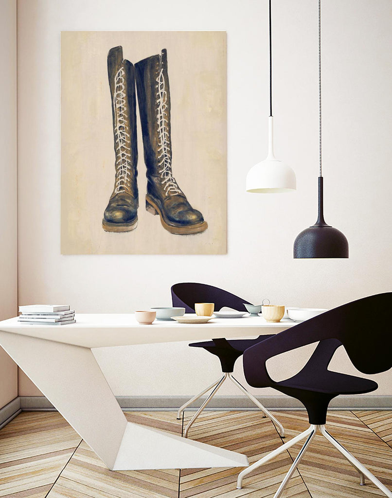 The Shoe Fits III V2 par Peter Kuttner sur GIANT ART - jaunes, bruns mode