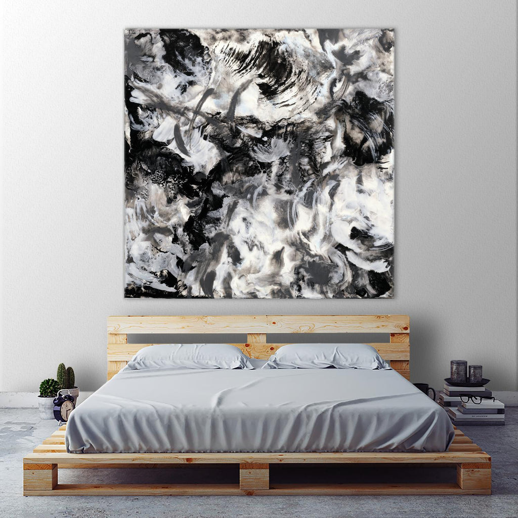 Escalade de Corrie LaVelle sur GIANT ART - abstrait blanc