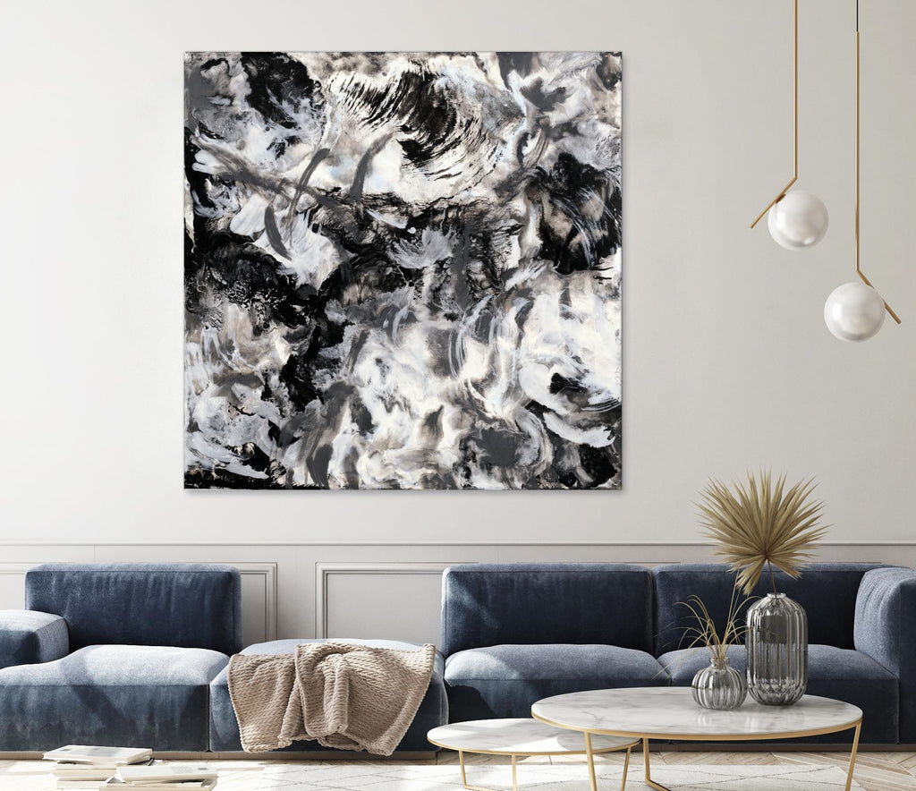 Escalade de Corrie LaVelle sur GIANT ART - abstrait blanc