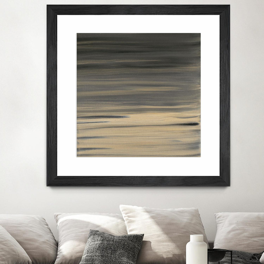 Peach Stripes by Corrie LaVelle on GIANT ART - black abstract