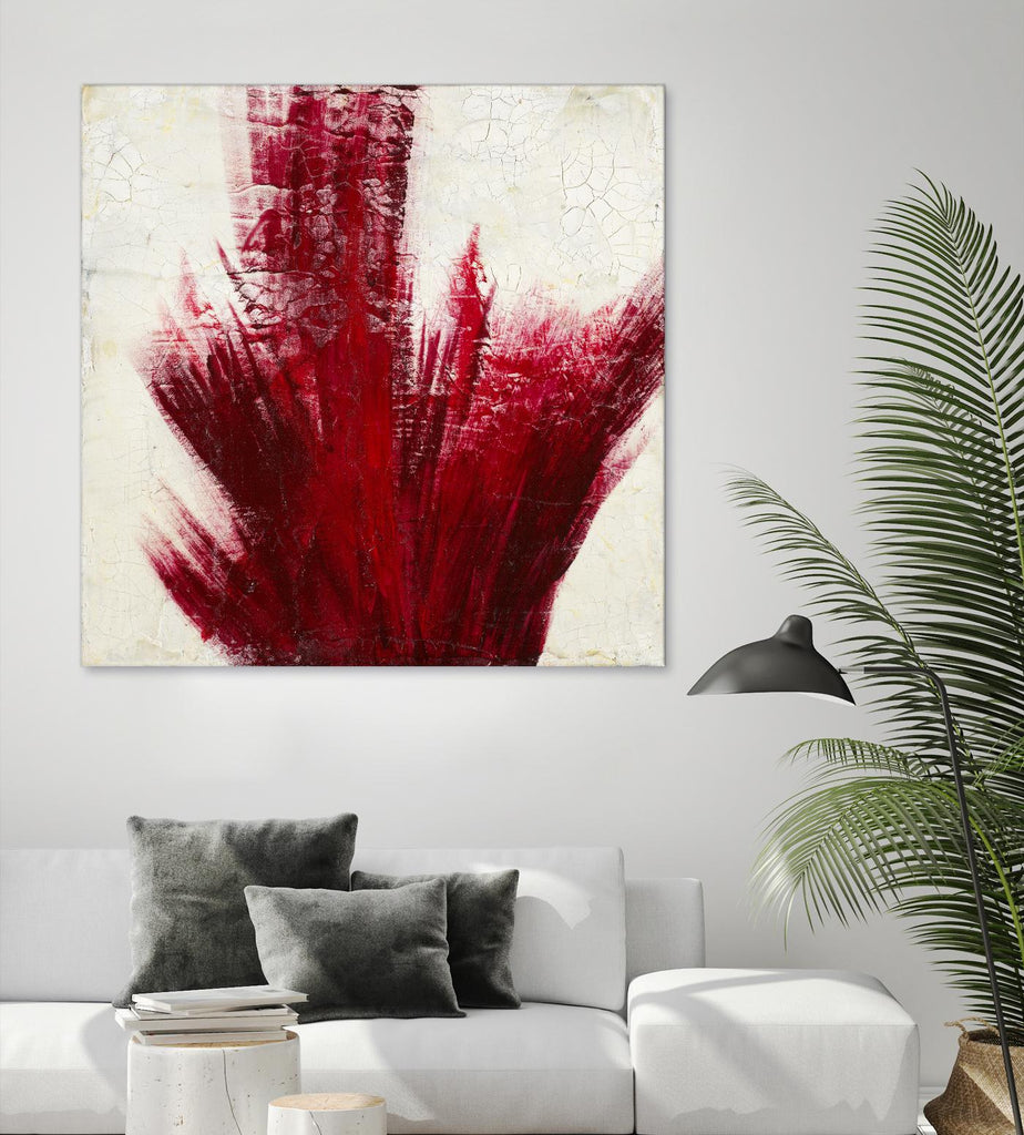 Red Splash by Corrie LaVelle on GIANT ART - beige abstract