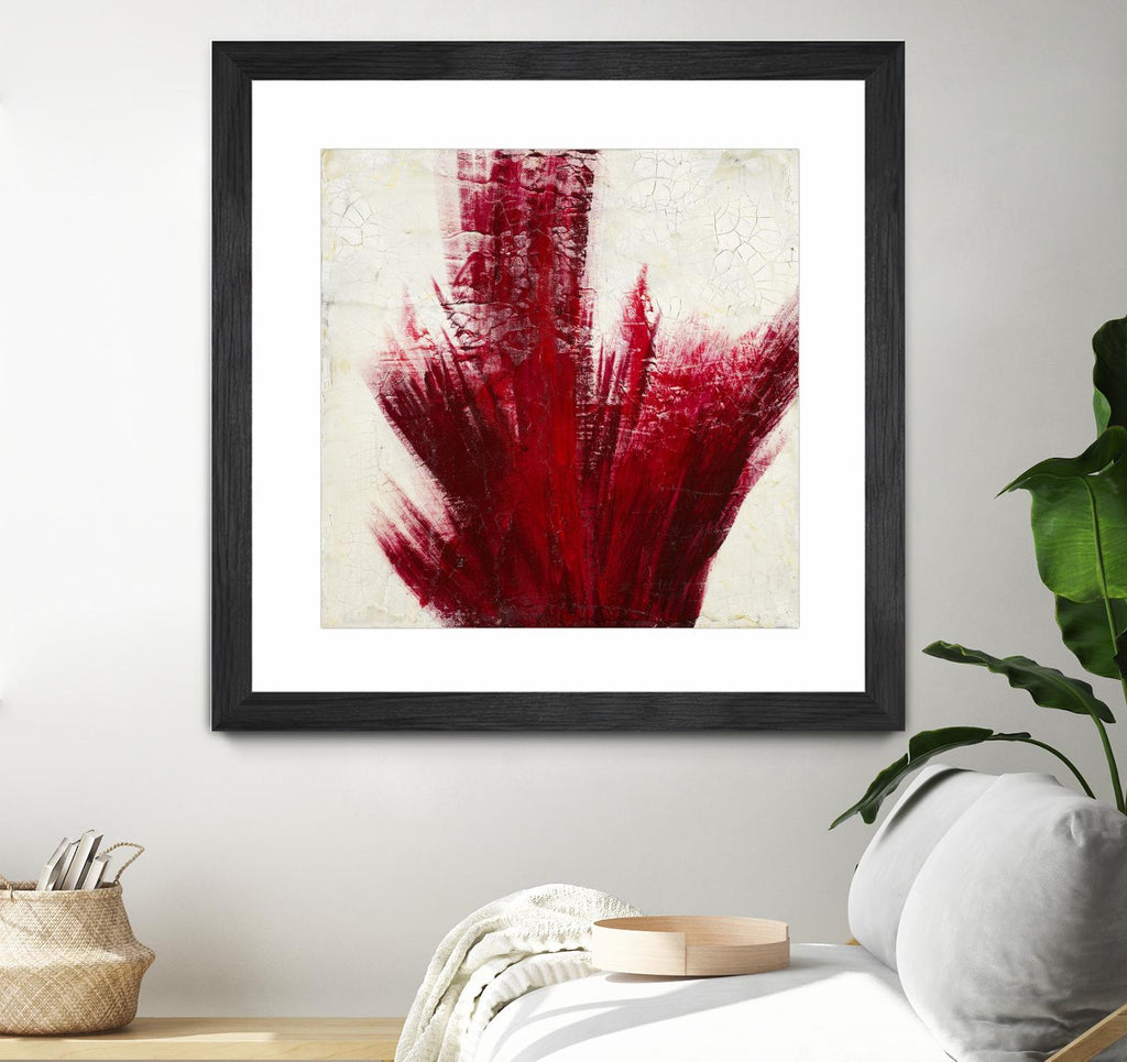 Red Splash by Corrie LaVelle on GIANT ART - beige abstract