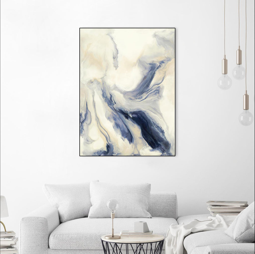 Untitled de Corrie LaVelle sur GIANT ART - blancs et crèmes fluides abstraits blancs