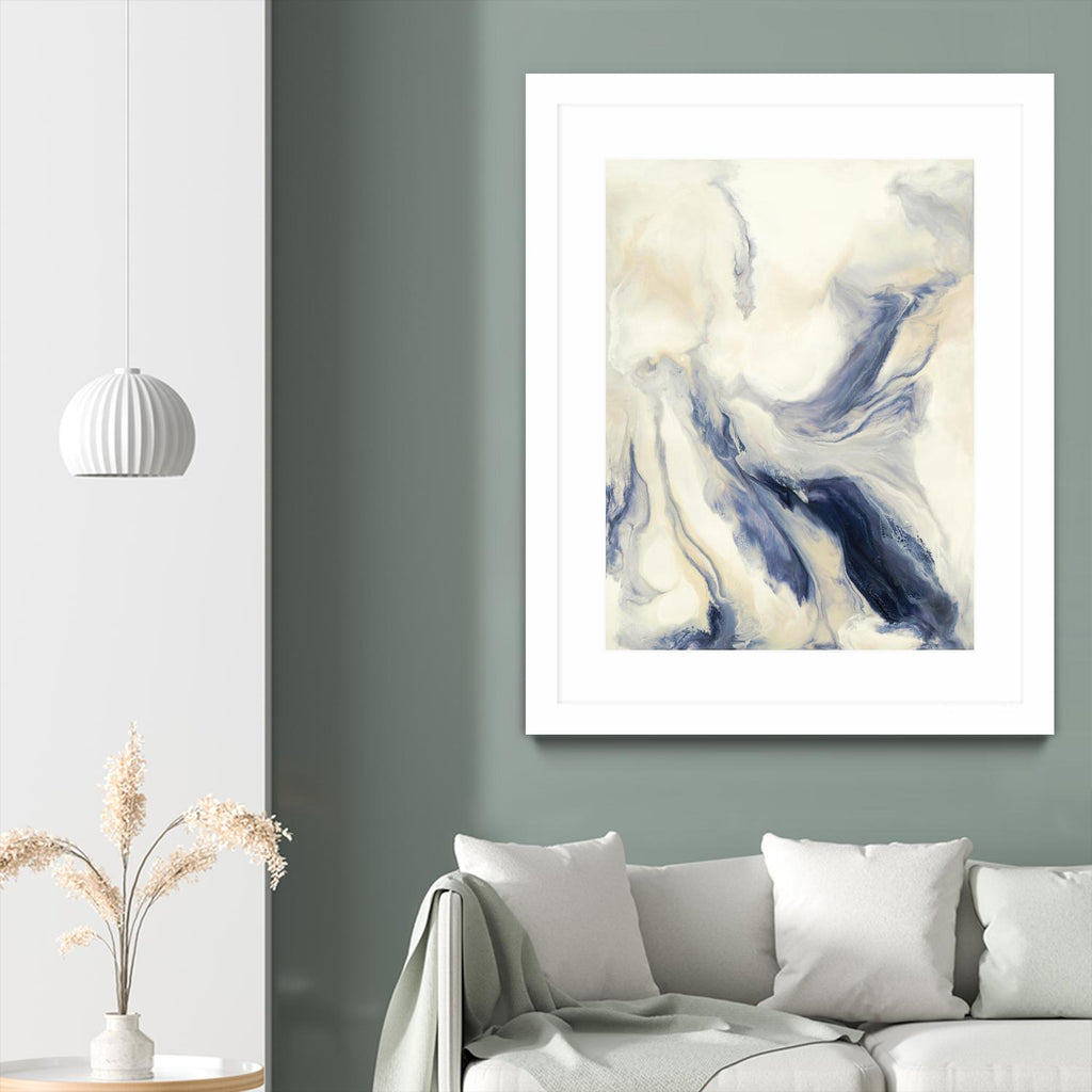 Untitled de Corrie LaVelle sur GIANT ART - blancs et crèmes fluides abstraits blancs