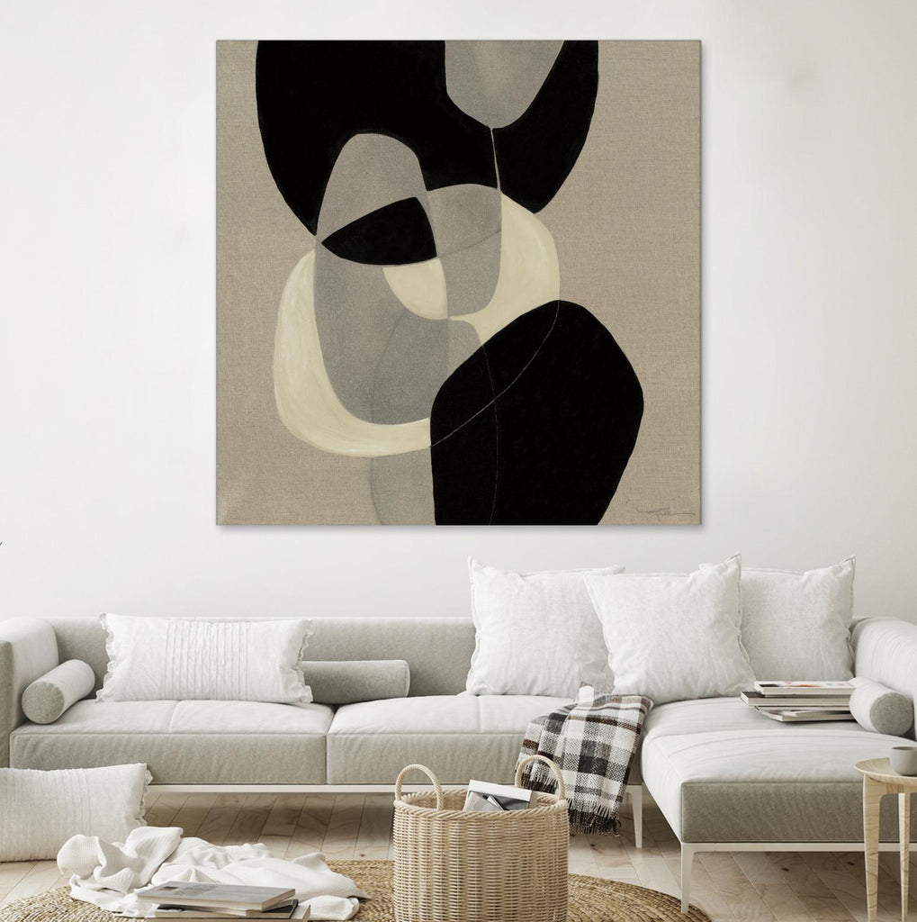 Gravity III by Kippi Leonard on GIANT ART - beige organic shapes