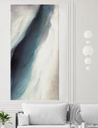 A Hui Hou by Kippi Leonard on GIANT ART - whites & creams fluid abstract blue
