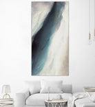 A Hui Hou by Kippi Leonard on GIANT ART - whites & creams fluid abstract blue