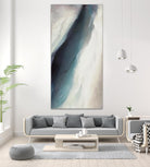 A Hui Hou by Kippi Leonard on GIANT ART - whites & creams fluid abstract blue