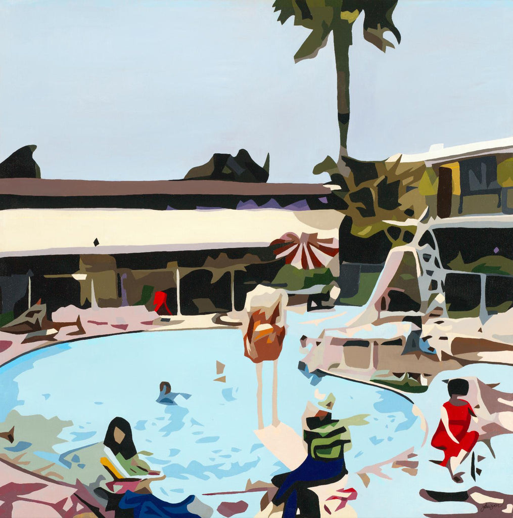 Off The Deep by Beth Ann Lawson on GIANT ART - blues coastal pool