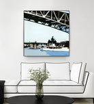 To The Cut by Beth Ann Lawson on GIANT ART - blues coastal bridge