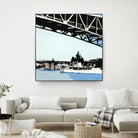 To The Cut by Beth Ann Lawson on GIANT ART - blues coastal bridge