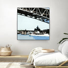 To The Cut by Beth Ann Lawson on GIANT ART - blues coastal bridge